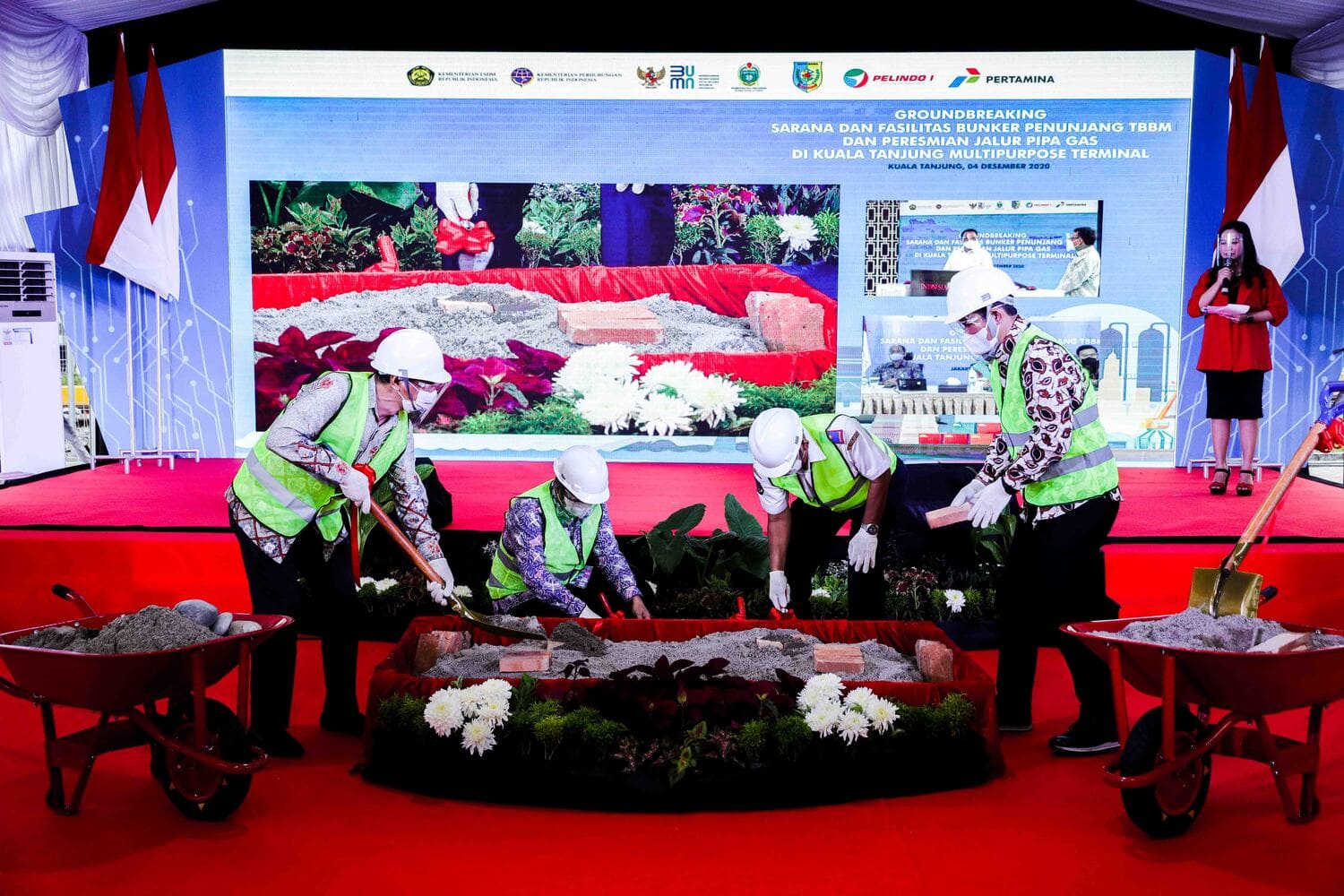 Groundbreaking Sarana dan Fasilitas Bunker Penunjang TBBM dan Peresmian Jalur Pipa Gas PT Pertamina (Persero)